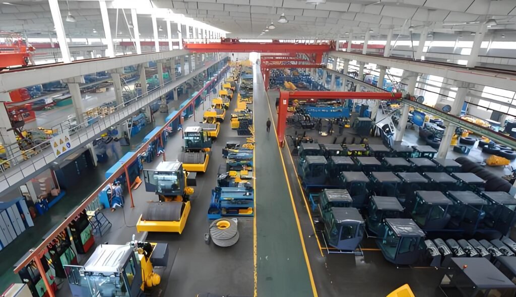 construction road roller R&D Roller production workshop