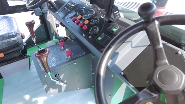 Pneumatic roller compaction one-lever operation