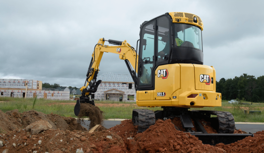 Caterpillar mini excavator