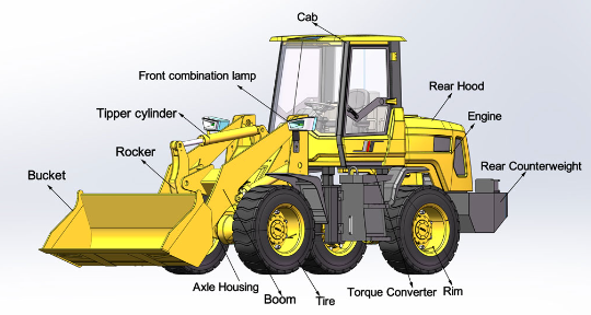 backhoe loader machine